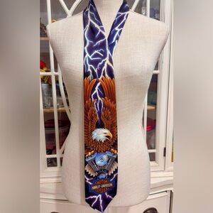 Vintage Harley-Davidson Eagle Necktie | 1995 | Ralph Marlin | 100% Silk